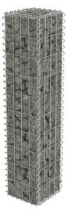 Gabionmur i galvaniserat stål 20x20x100 cm - Silver