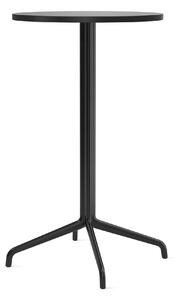 Audo Copenhagen - Harbour Column Bar Table 4-star - Black/Black Oak - Ø60 cm - Barbord - Norm Architects - Svart - Metall/Trä