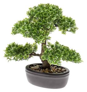 Emerald Konstväxt bonsaiträd fikus mini grön 32 cm 420002 -