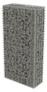 Gabionmur i galvaniserat stål 50x20x100 cm - Silver