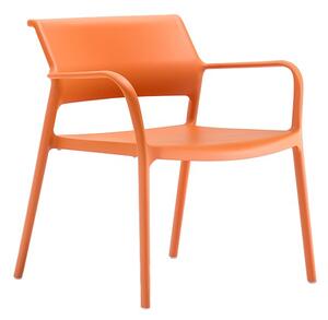 Fåtölj Ara 316, sh.42 cm, stapelbar, orange