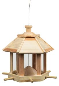 HI Hängande fågelmatare husdesign 26x27 cm trä