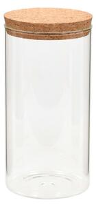 Förvaringsburkar i glas med korklock 6 st 1400 ml - Transparent