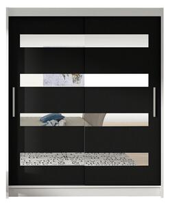 PRESTO Garderob 58x150 cm Vit/Svart - Vit/Svart