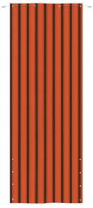 Balkongskärm orange och brun 80x240 cm oxfordtyg