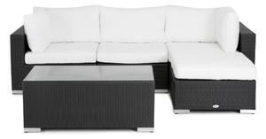 BAHAMAS Loungegrupp Medium + Bord + Divan Svart -