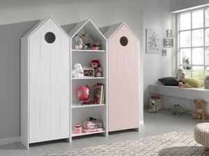 MORAST Garderob- och hyllset Vit/Rosa -