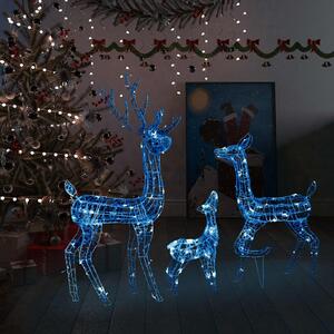 Juldekoration renfamilj akryl 300 LED blå