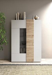 VOLDE Highboard 44x121x168 cm Vit/Natur -