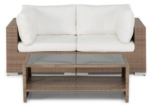 BAHAMAS Loungesoffa 2-sits + Bord Hylla Sand -