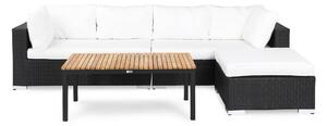 BAHAMAS Loungegrupp Svart/Teak -