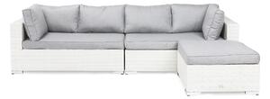 BAHAMAS Loungegrupp Medium + Bord Hylla + Divan Vit -