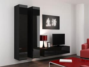 WILBER TV-möbelset 220x40x180 cm - Svart/Vit