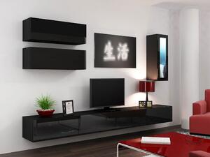WILBER TV-möbelset 280x40x180 cm - Svart/Vit