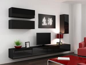 WILBER TV-möbelset 280x40x180 cm - Svart/Vit