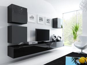 WILBER TV-möbelset 280x40x180 cm - Svart/Vit