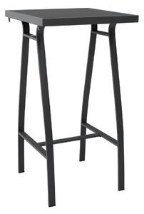 Trädgårdsbord svart 60x60x110 cm härdat glas - Svart