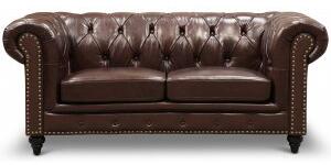 Brackley Chesterfield 2-sits soffa i läder