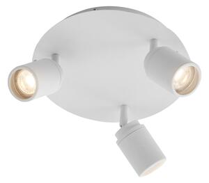 Modern badrumsspotlight vit 3-ljus IP44 - Ducha
