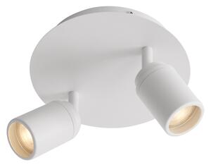 Modern badrumsspotlight vit 2-ljus IP44 - Ducha