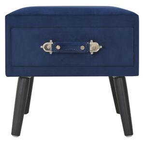 Sängbord blå 40x35x40 cm sammet - Blå