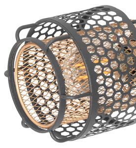 Design taklampa svart med guld 4-ljus - Noud