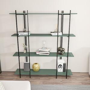 Brookville Bokhylla 160 cm Svart/Green -