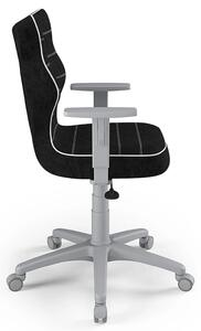 Entelo Ergonomisk skrivbordsstol för barn Duo Gray Visto 01 svart