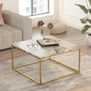 Nadu Soffbord 72 cm Guld/Vit -