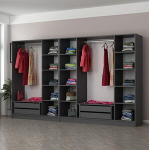 Poolburn Garderob 315 cm Antracit -