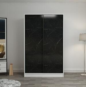 Poolburn Garderob 120 cm Svart/Vit -