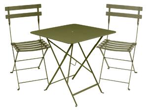 Fermob - Bistro matgrupp bord 71cm & 2 metall stolar pesto - Matgrupper utomhus