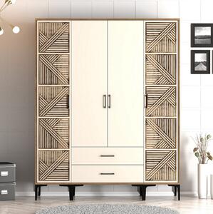 Kumsal Garderob 160 cm Cream -