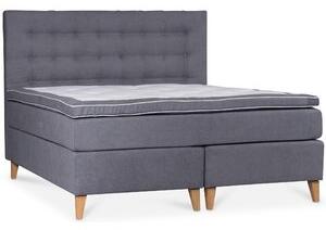 Superior T2000 kontinentalsängpaket soft grå - 7-zons pocket + Fläckborttagare för möbler