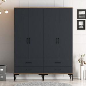 Kumsal Garderob 160 cm Antracit -