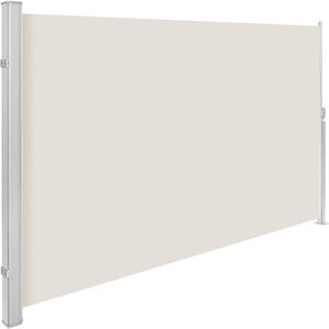 Tectake 401529 sidomarkis i aluminium utdragbar med upprullningsmekanism - 180 x 300 cm, beige