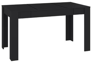 Matbord svart 140x74,5x76 cm konstruerat trä