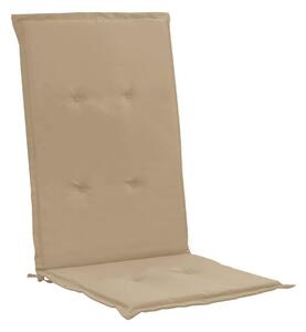 Stolsdynor för trädgården 2 st beige 120x50x3 cm - Beige