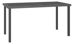 Trädgårdsbord svart 140x70x73 cm konstrotting - Svart