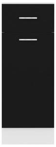 Underskåp med låda svart 30x46x81,5 cm spånskiva - Svart
