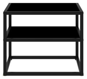 Konsolbord svart 50x40x40 cm härdat glas - Svart