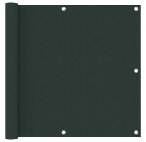 Balkongskärm mörkgrön 90x300 cm oxfordtyg - Grön