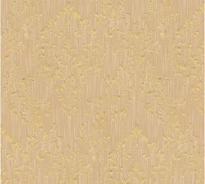 Barock Tapet Metallic Silk Ovävd Guld - AS Creation