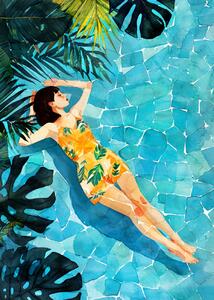 Illustration Woman Life Relax, Justyna Jaszke, (30 x 40 cm)