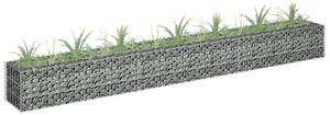 Planteringsgabion upphöjd galvaniserat stål 270x30x30 cm