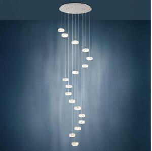 Eglo 39546 - LED Kristal dimbar ljuskrona med snöre CORLIANO 17xLED/4,5W/230V