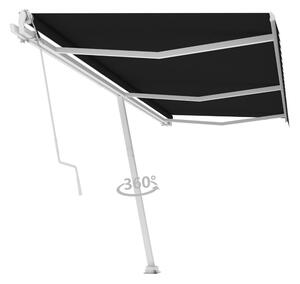 Fristående automatisk markis 600x300 cm antracit - Grå