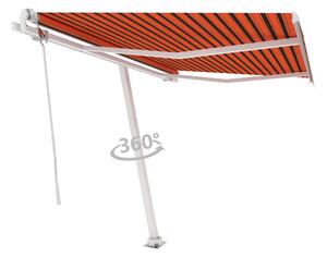 Fristående markis automatisk 300x250 cm orange/brun - Orange
