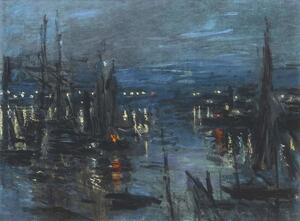 Bildreproduktion The Port of Le Havre, Night Effect; Le Port de Havre, effet du Nuit, Monet, Claude