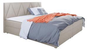 CORVAL Kontinentalsäng 160x200 cm med Sänggavel Beige -